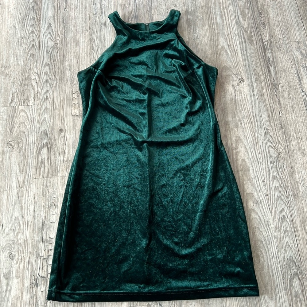 All That Jazz Green Velvet Dress